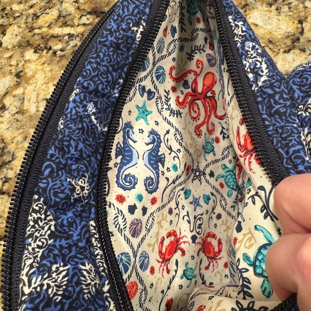 Vera Bradley Nautical Sea Themed Mini Sling Bag - “Sea Life” Like new!!